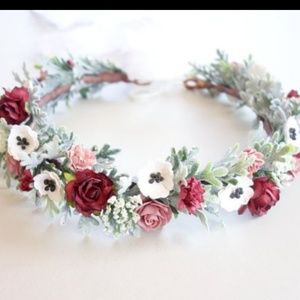 Faux floral crown
